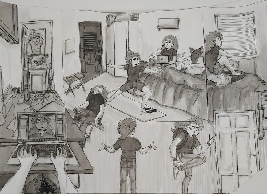 Untitled (September 2024); Ink Wash on Paper