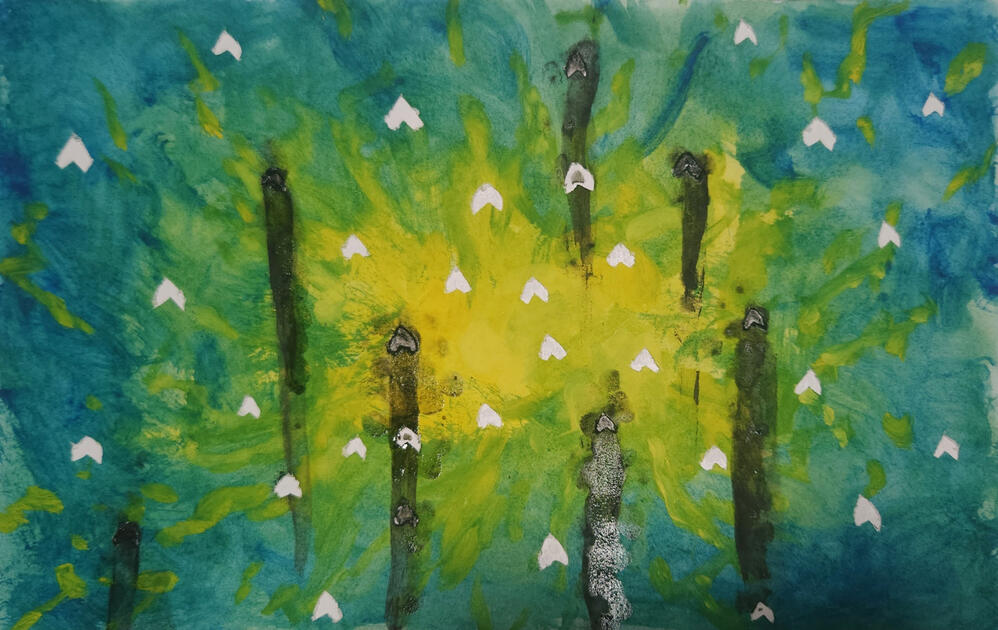 Corruption (September 2024); Gouache on Paper