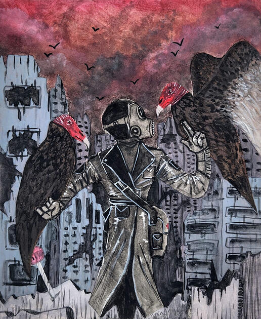 Curators of the Wastelands (October 2024); Gouache on Paper